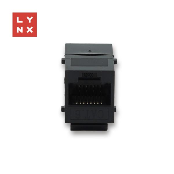 LYNX keystone spojka UTP Cat6,  8P8C,  černá1