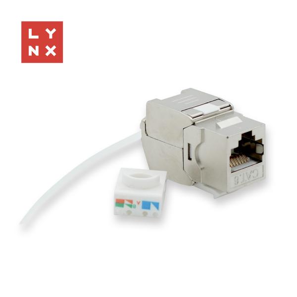 LYNX keystone STP Cat6,  samozařezávací,  stříbrný