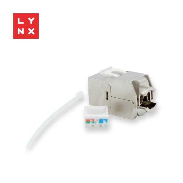 LYNX keystone,  STP Cat6a,  samozařezávací,  stříbrný