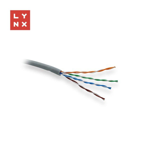 LYNX UTP kabel Cat5e,  LSOH,  celoměděný,  vnitřní,  šedý,  box 305m