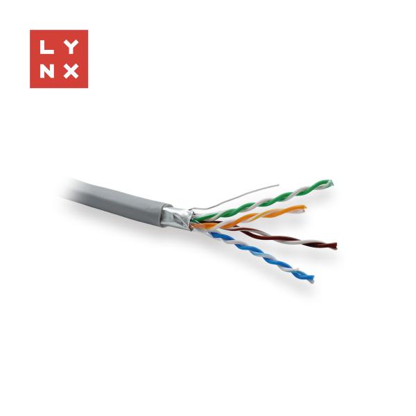 LYNX FTP kabel Cat5e,  PVC,  0, 5mm,  celoměděný,  vnitřní,  šedý,  box 305m