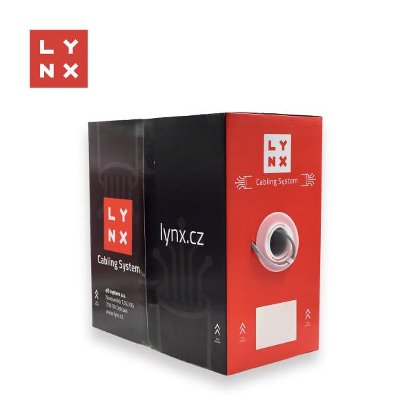 LYNX FTP kabel,  Cat5e,  LSZH,  0, 5mm,  celoměděný,  vnitřní,  šedý,  box 305m1