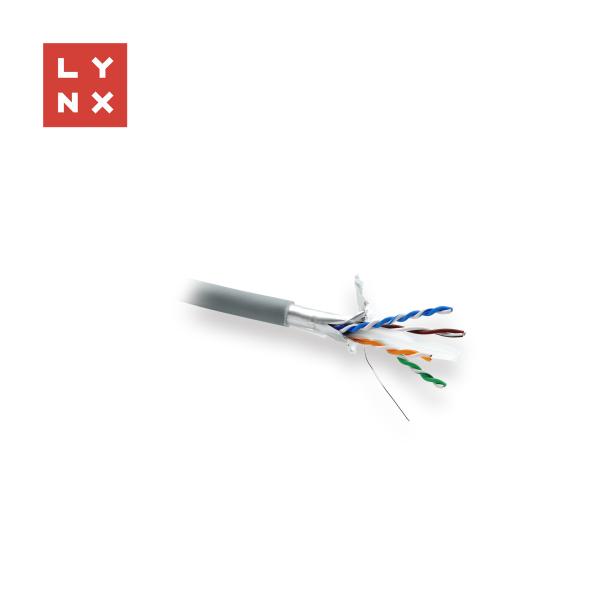 LYNX FTP kabel,  Cat6,  LSZH,  celoměděný,  vnitřní,  šedý,  cívka 305m