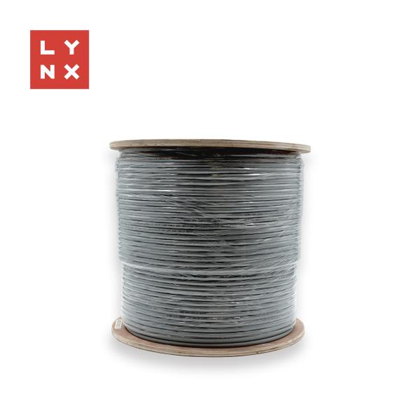 LYNX SFTP kabel,  Cat6a,  LSZH,  celoměděný,  vnitřní,  šedý,  cívka 500m1