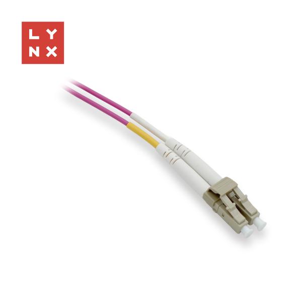 LYNX duplexní patch kabel MM,  OM4,  LC/ LC,  50/ 125µm,  15m