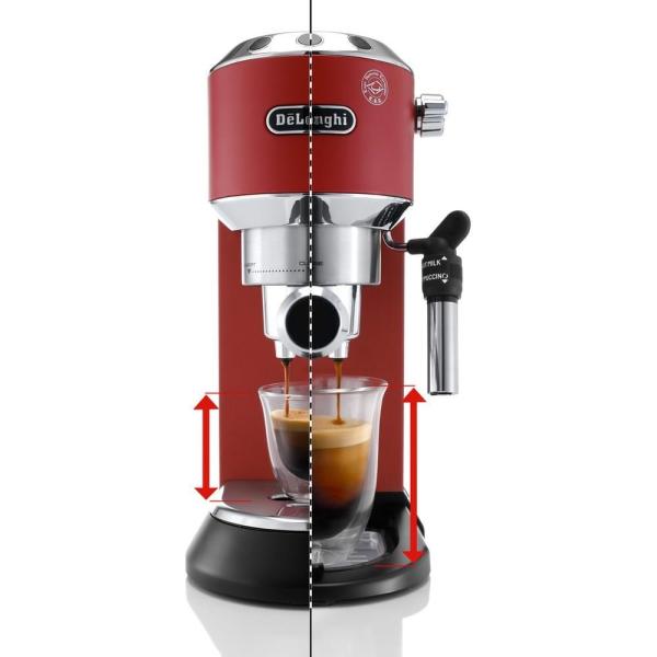 Delonghi Dedica pákový kávovar, červená3