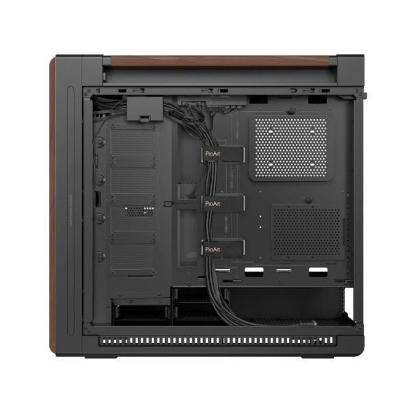ASUS case PROART PA602 WALNUT WOOD MODERN TG,  Mid Tower,  průhledná bočnice,  černá16