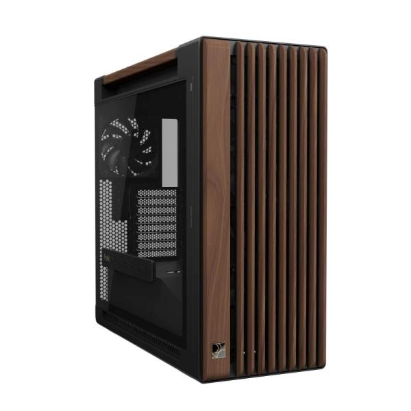 ASUS case PROART PA602 WALNUT WOOD MODERN TG,  Mid Tower,  průhledná bočnice,  černá1