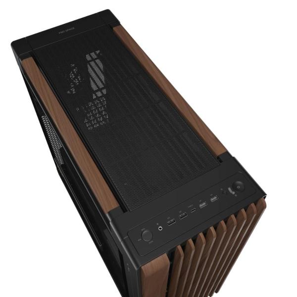 ASUS case PROART PA602 WALNUT WOOD MODERN TG,  Mid Tower,  průhledná bočnice,  černá5