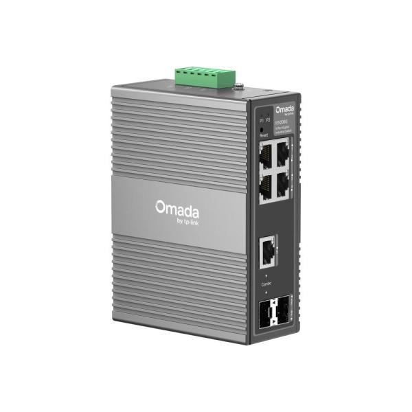 TP-Link OMADA průmyslový switch IES206G (4xGbE, 1xGbE/ SFPcombo, 1xSFP, DIN, IP40, fanless)1