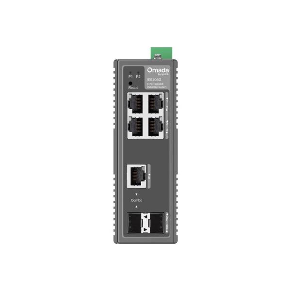 TP-Link OMADA průmyslový switch IES206G (4xGbE, 1xGbE/ SFPcombo, 1xSFP, DIN, IP40, fanless)3