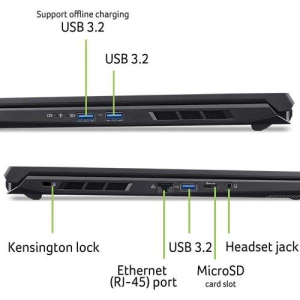 ACER NTB Nitro V 17 AI (ANV17-41-R776), R7 AI 260, 17.3"QHD, 32GB, 1TB SSD, RTX 5070, Linux, Black9