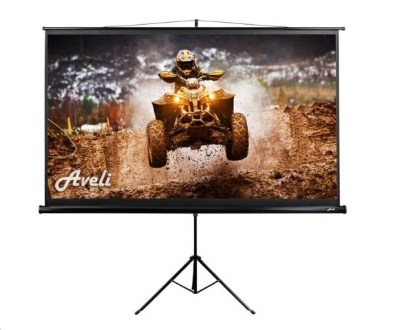Projekčné plátno AVELI statív, 204x115cm (16:9) 92", čierny tubus