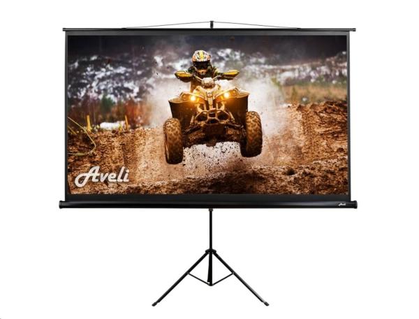 Projekčné plátno AVELI statív, 221x125cm (16:9) 100", čierny tubus