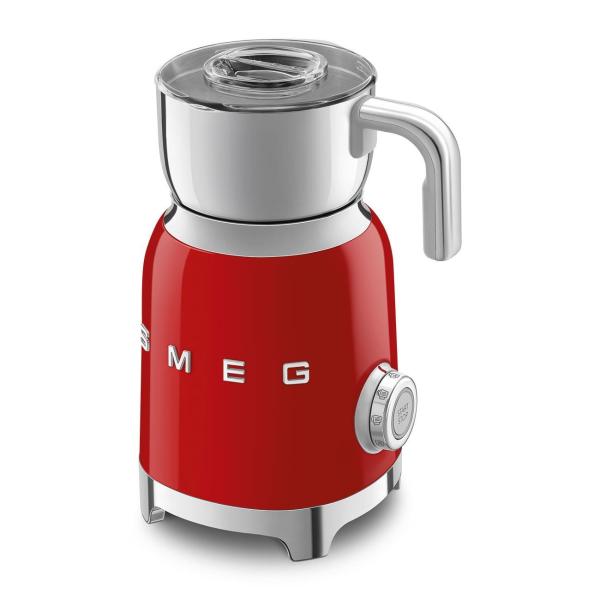 Smeg MFF11RDEU napěňovač mléka, 500 W, 600 ml / 2,5 šálku, horká čokoláda / mléko, lehká pěna, červená - opraveno2