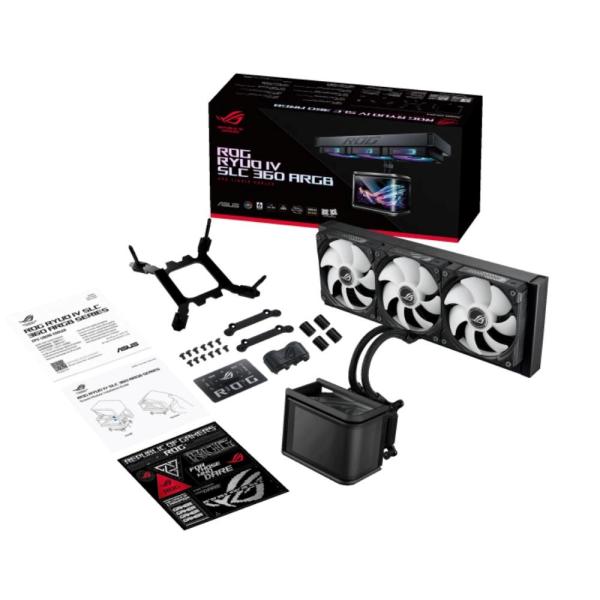 ASUS vodní chladič CPU AIO ROG RYUO IV SLC 360 ARGB,  3x120 mm,  LGA1851,  AM5,  černá11