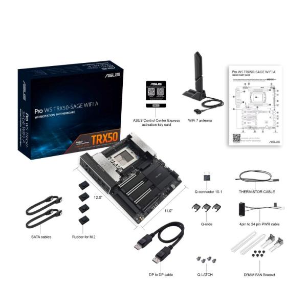 ASUS MB Sc sTR5 Pro WS TRX50-SAGE WIFI A,  AMD TRX50,  4xDDR5,  WiFi,  CEB4