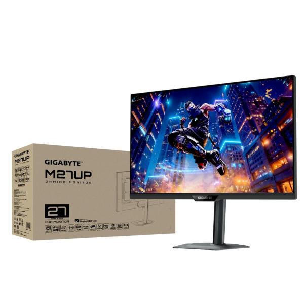 GIGABYTE LCD - 27" Gaming monitor M27UP,  SS IPS,  3840x2160 UHD,  160Hz,  1000:1,  350cd/ m2,  1ms,  2xHDMI,  1xDP6