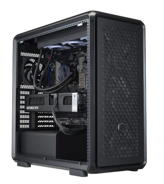 Cooler Master case MasterFrame 600 Black,  Průhledná bočnice,  ATX,  3x 140mm Fan,  1x 120mm Fan,  Černá1
