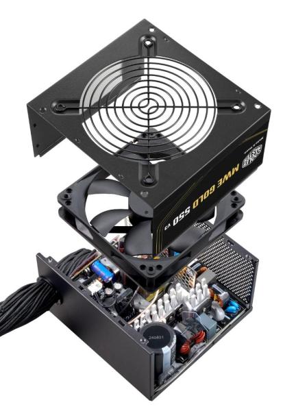 Cooler Master zdroj MWE Gold 550W V3,  120mm,  80+ Gold,  ATX 3.16