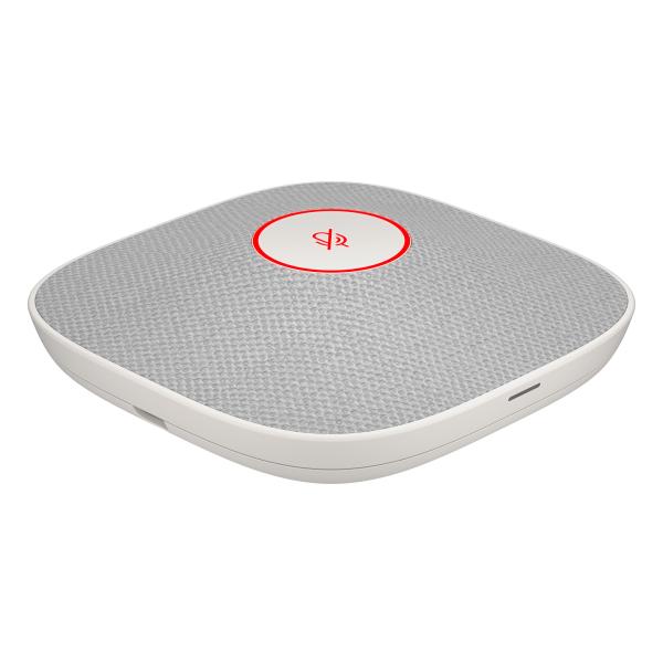 HP Poly Studio A2 White Table Microphone w/  Mounting Plate I/ O cables4