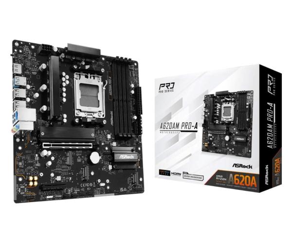 ASRock MB Sc AM5 A620AM PRO-A,  AMD A620A,  4xDDR5,  1xHDMI