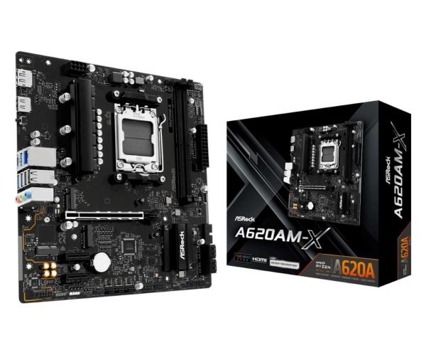 ASRock MB Sc AM5 A620AM-X,  AMD A620A,  2xDDR5,  1xHDMI,  1xDP