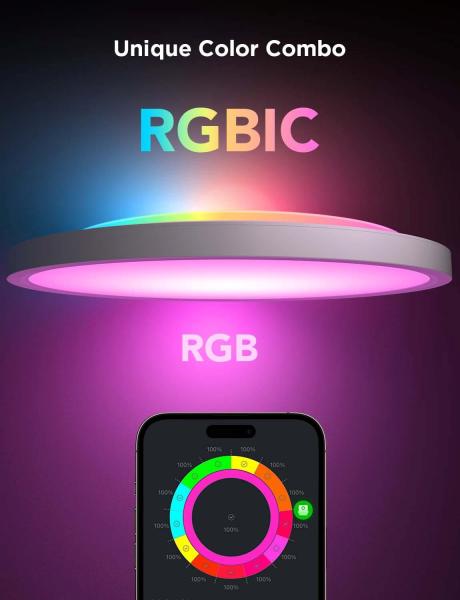 Govee RGBICWW Smart kulaté stropní světlo 2400lm 30cm Matter7