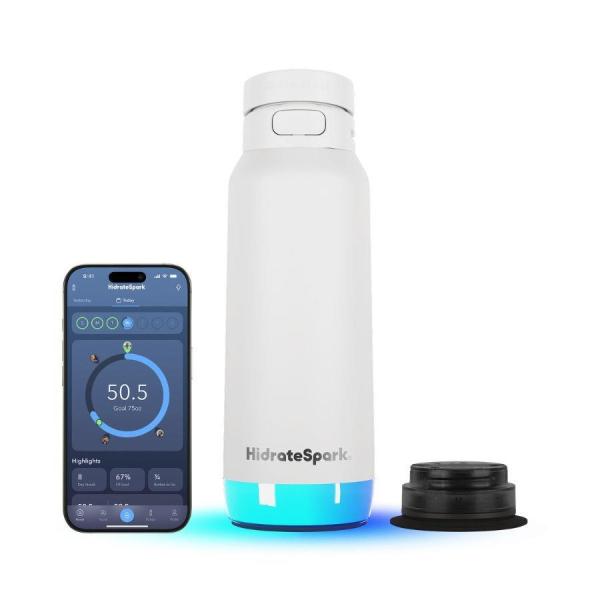 HidrateSpark PRO 2 chytrá lahev s brčkem,  950 ml,  bílá1