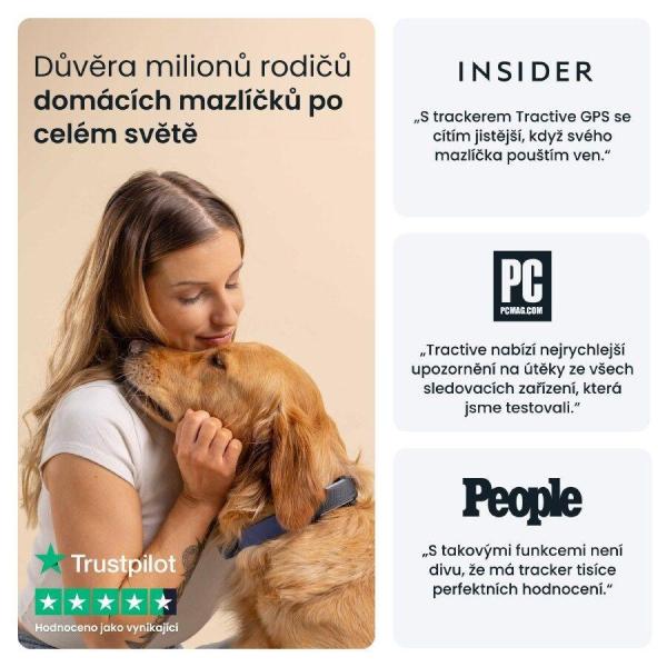 Tractive DOG 6 – GPS lokátor pro psy a monitor zdraví,  černý5