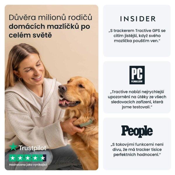 Tractive DOG 6 – GPS lokátor pro psy a monitor zdraví,  mátový8