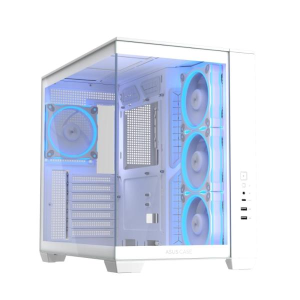 ASUS Case A32 PLUS TG ARGB,  ATX,  Průhledná bočnice,  4x 120mm ARGB Fan,  Bílá