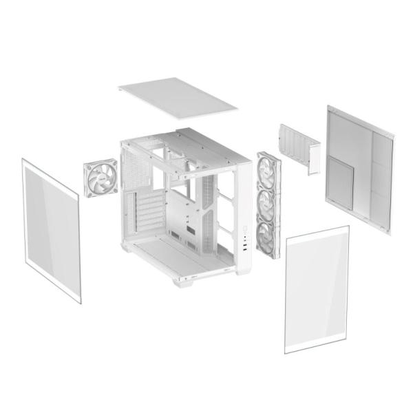 ASUS Case A32 PLUS TG ARGB,  ATX,  Průhledná bočnice,  4x 120mm ARGB Fan,  Bílá14