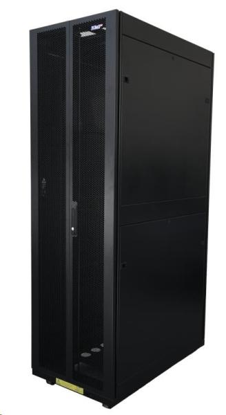 LEXI-Net 19" stojanový rozvaděč 42U 800x1200 rozebiratelný,  kolečka,  1000kg,  perforované dveře,  černý1