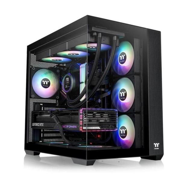 THERMALTAKE Case View 380 TG ARGB,  ATX,  Průhledná bočnice,  4x 120mm ARGB Fan,  černá