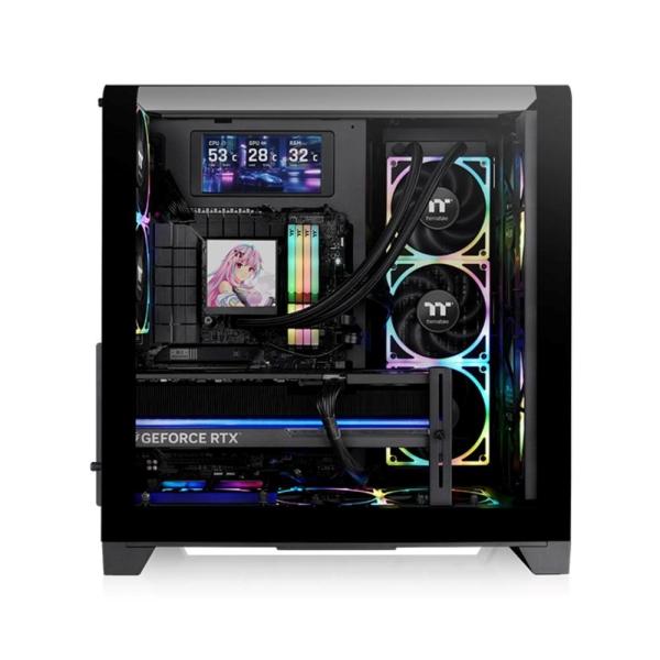 THERMALTAKE Case View 390 Air,  ATX,  Průhledná bočnice,  2x 120mm Fan,  černá5