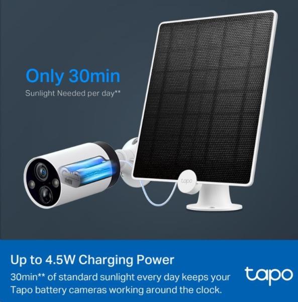 BAZAR - TP-Link Tapo A200 solární panel k Tapo C425,  Tapo C420,  Tapo DS205 - Rozbaleno (Komplet)4
