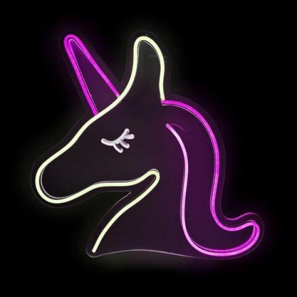 2Kids Toys LED NEON LIGHT lampička Jednorožec růžovobílý