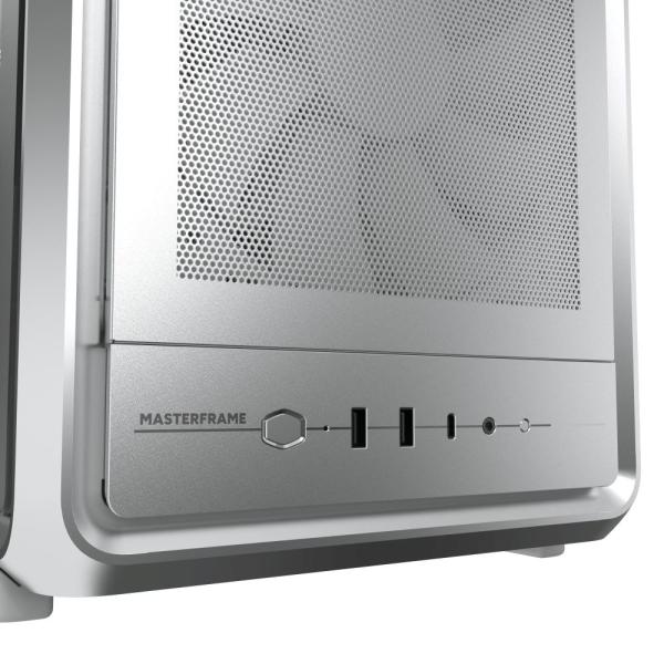 Cooler Master case MasterFrame 500 Mesh Silver,  Průhledná bočnice,  ATX,  2x 200mm Fan,  1x 120mm Fan,  Šedá7