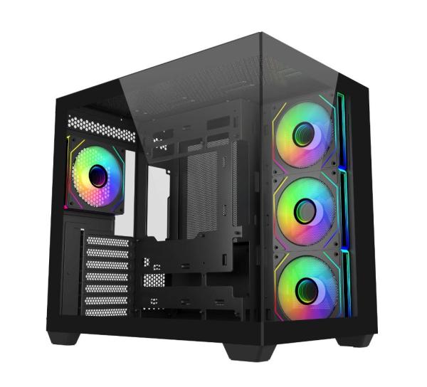 Cooler Master case Elite 681,  ATX,  Průhledná bočnice,  4x 120mm ARGB Fan,  Černá