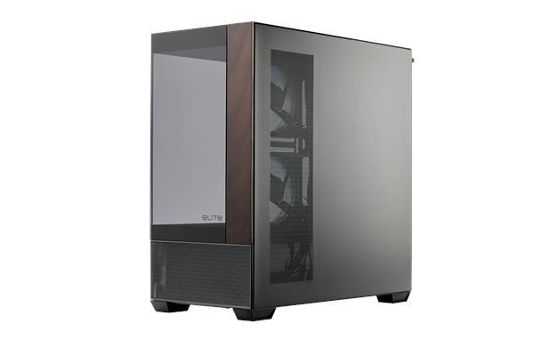 Cooler Master case Elite 690 Wood,  ATX,  Průhledná bočnice,  3x 120mm ARGB Fan,  Černá5