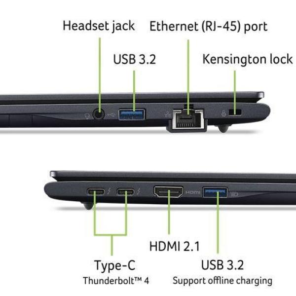 ACER NTB TravelMate P4 14 (TMP414-55-TCO-5106), Ultra 5 225U, 14"WUXGA, 16GB, 512GB SSD, Intel, W11P, Blue8