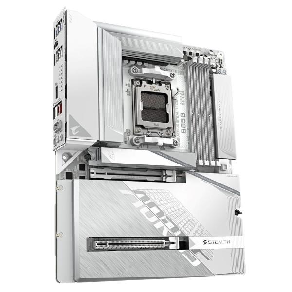 GIGABYTE MB Sc AM5 B850 AORUS STEALTH ICE,  AMD B850,  4xDDR5,  1xHDMI1