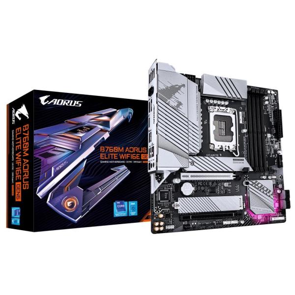 GIGABYTE MB Sc LGA1700 B760M AORUS ELITE WIFI6E GEN5,  Intel B760,  4xDDR5,  1xDP,  1xHDMI,  mATX