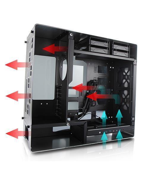 IN WIN case 909,  Full Tower,  bez zdroja,  čierna,  USB 3.110