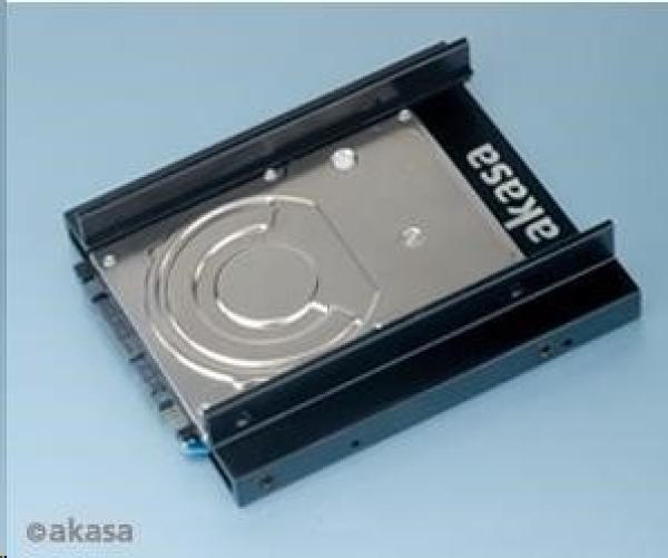 Montážna súprava AKASA pre 2, 5" HDD v 3, 5" pozícii,  2x 2, 5" HDD/ SSD,  čierny hliník0