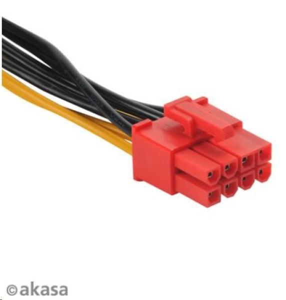 Kábel AKASA na redukciu napájania zo 6pin PCIe na 8pin PCIe 2.0,  10cm2