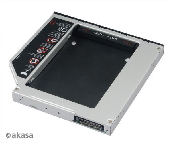 AKASA HDD box N.Stor D12,  2.5" šachta pre HDD/ SSD SATA na optickú mechaniku IDE (výška HDD do 13 mm)1