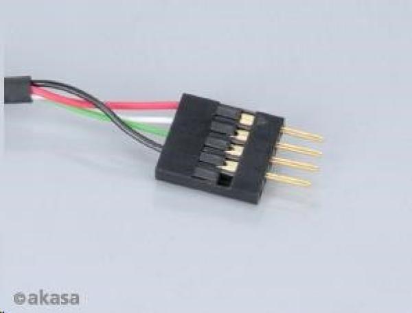 AKASA kábel interný USB na externý USB (typ - M),  USB 2.0,  40cm0