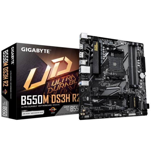 GIGABYTE MB Sc AM4 B550M DS3H R2,  AMD B550M,  4xDDR4,  1xDP,  1xHDMI,  mATX